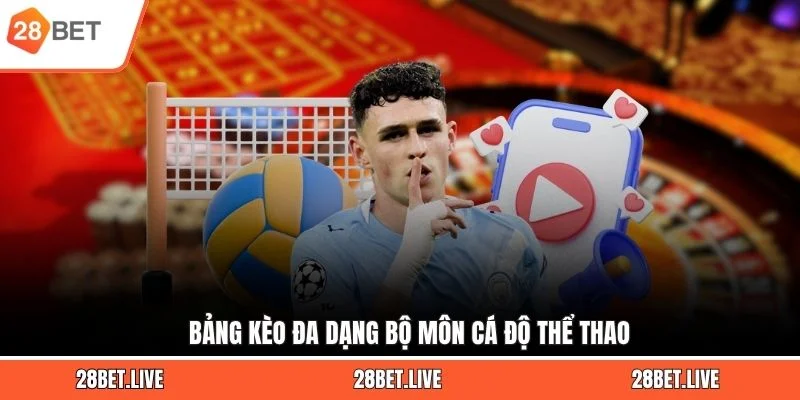 Bảng kèo đa dạng bộ môn cá độ thể thao